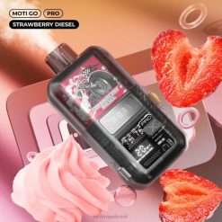 MOTI Vape Brasil 2Z02621 | MOTI Go Pro vape descartável (5%, 12.000 baforadas) diesel de morango