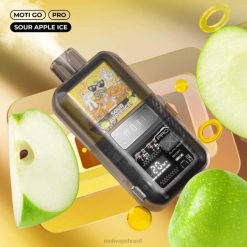 MOTI Vape Flavors Brasil 2Z02620 | MOTI Go Pro vape descartável (5%, 12.000 baforadas) gelo de maçã azeda