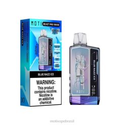 MOTI Vape Flavors Brasil 2Z02640 | MOTI Beast Pro vape descartável (5%, 10.000 baforadas) gelo azul