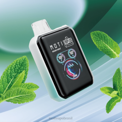 MOTI Vape Pods Brasil 2Z0265 | MOTI Triplus Vaporizador descartável de 20k (5%, 20.000 baforadas) hortelã de miami